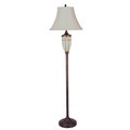 Cling 64 in. Floor Lamp with Night Light - Antique Brass and Frosted Glass CL2629604